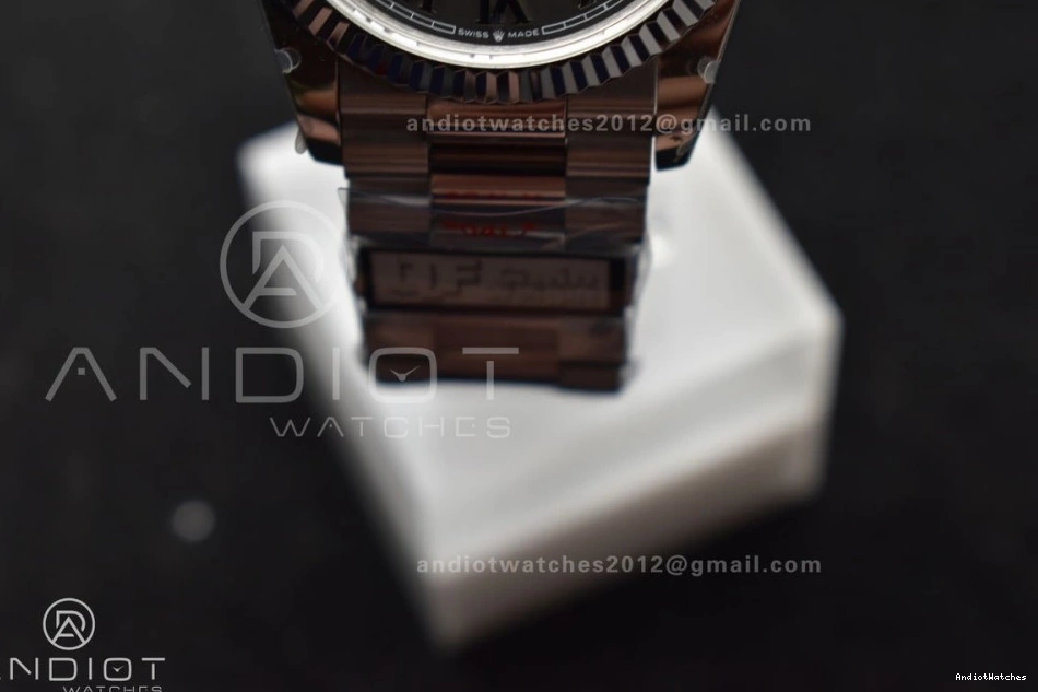 Best President 36 Weight) Bracelet Edition on Dial Grey Steel vr3255 684 SS 904L Efficient Roman QF (Gain V5 DayDate 0724